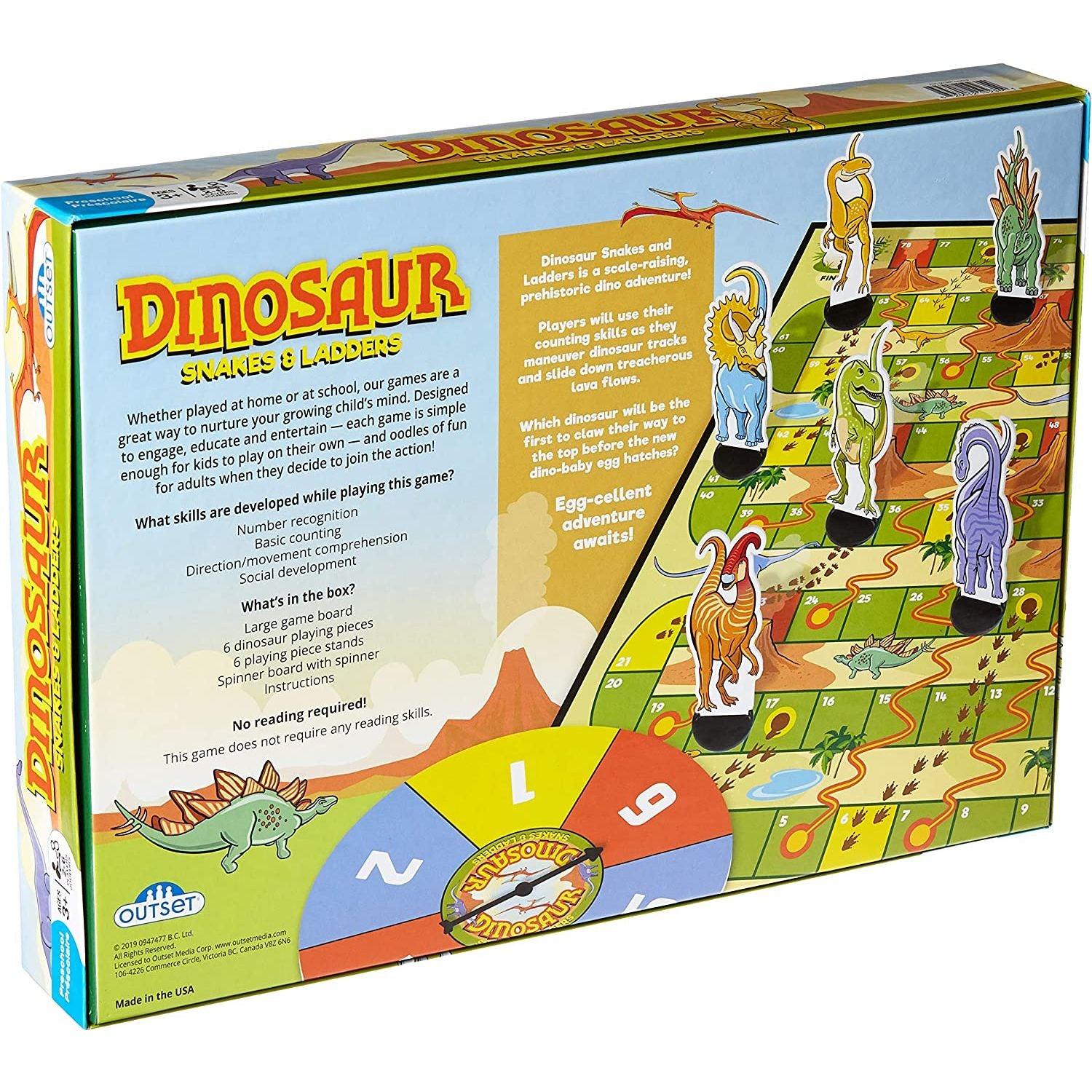 Outset Media - Dinosaur Snakes and Ladders (Vintage Design)
