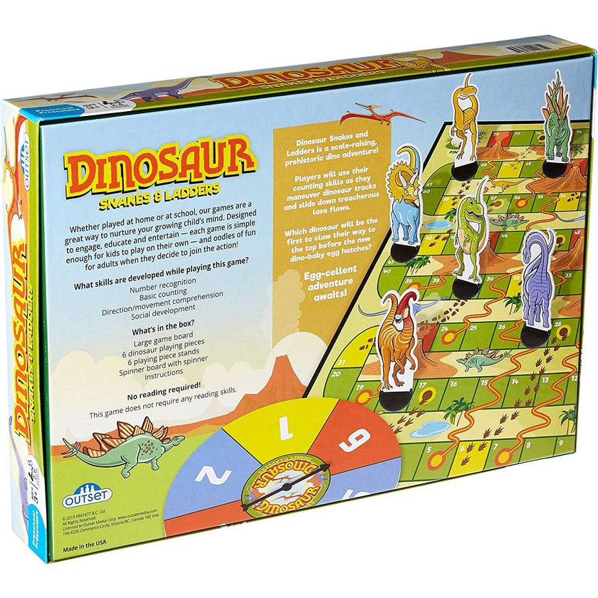 Outset Media - Dinosaur Snakes and Ladders (Vintage Design)
