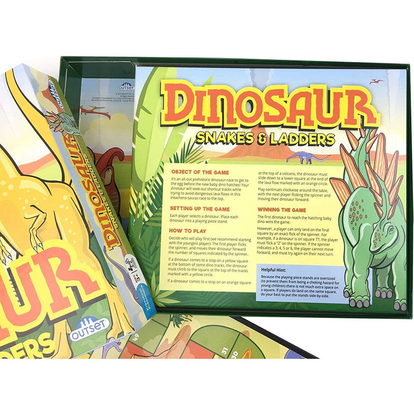 Outset Media - Dinosaur Snakes and Ladders (Vintage Design)