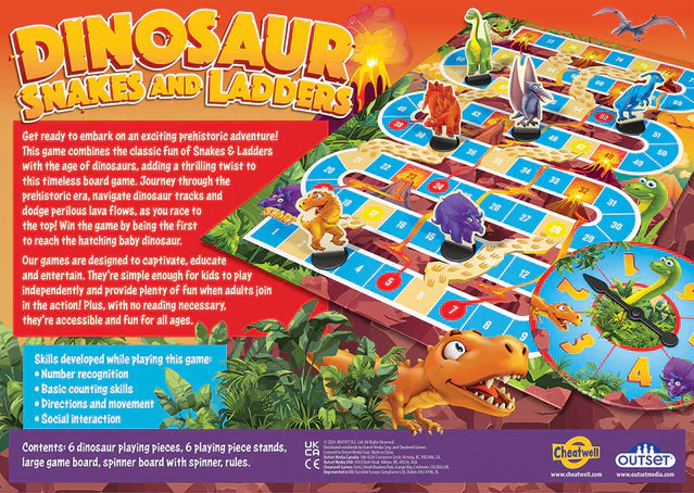 Outset Media - Dinosaur Snakes and Ladders (new design)