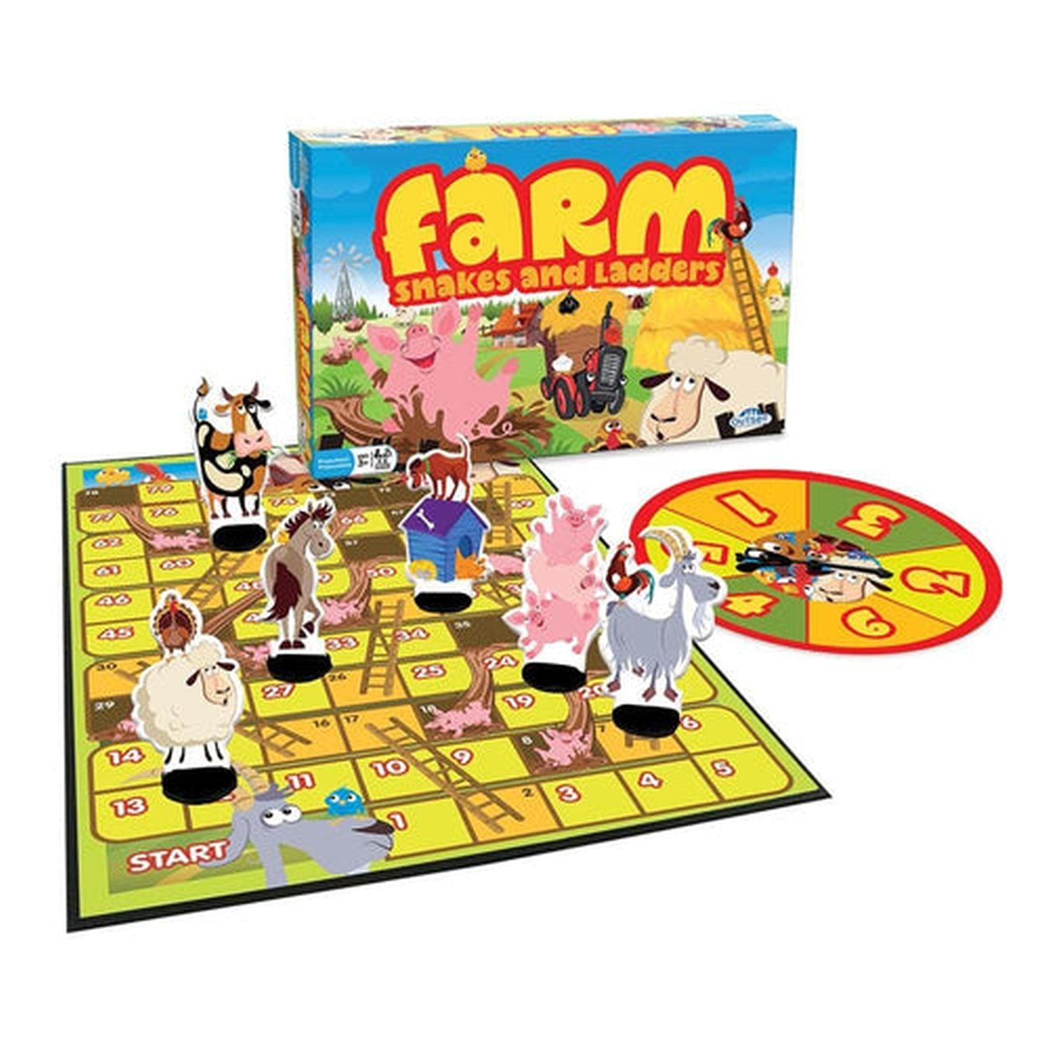 Outset Media - Farm Snakes and Ladders Game