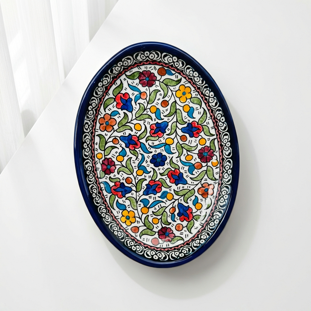 Oval Ceramic Side Dishes | Hand-Painted in Palestine