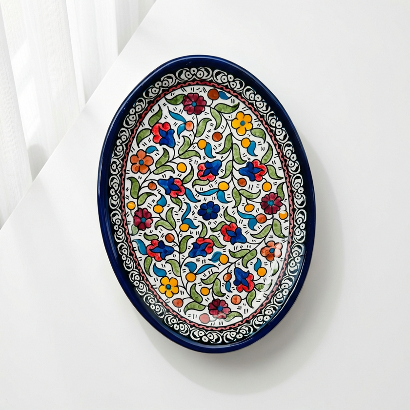 Oval Ceramic Side Dishes | Hand-Painted in Palestine