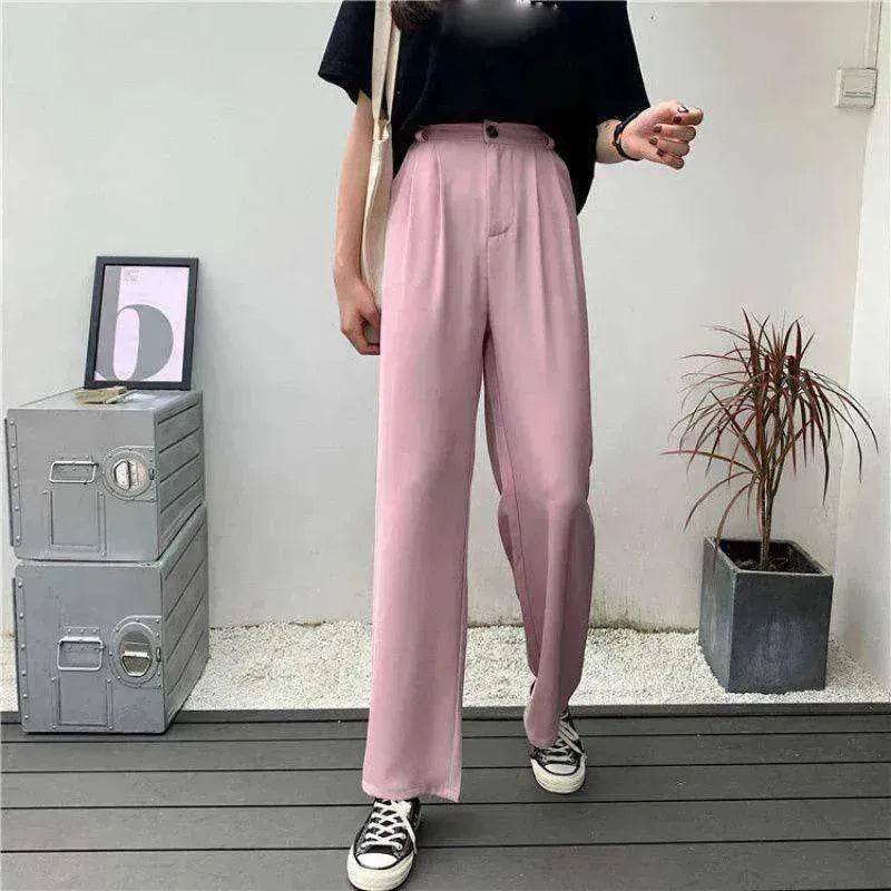 Oversized Women's Drape Suit Pants Loose Straight Leg