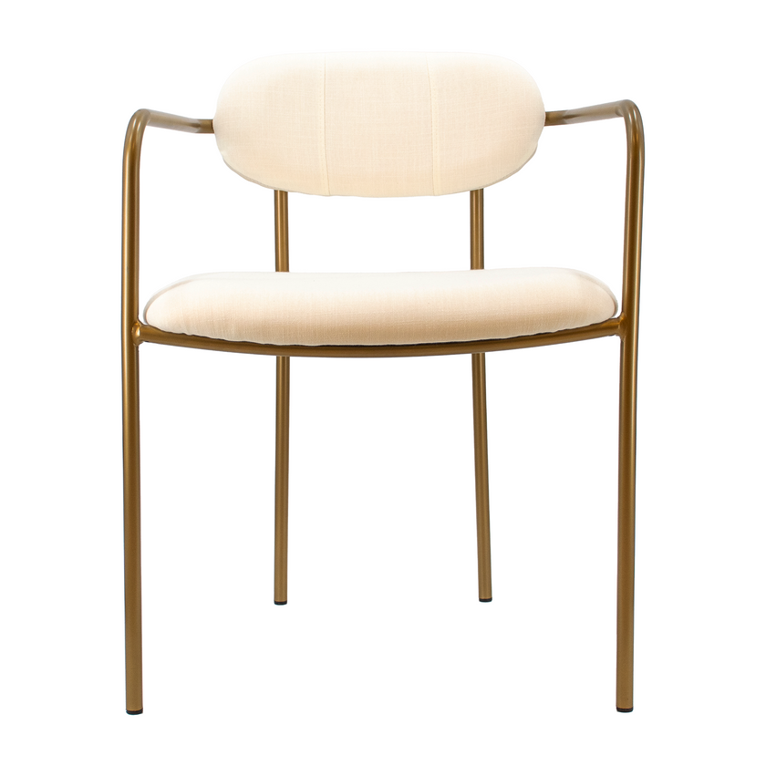 Archer Dining Chair - White/Gold
