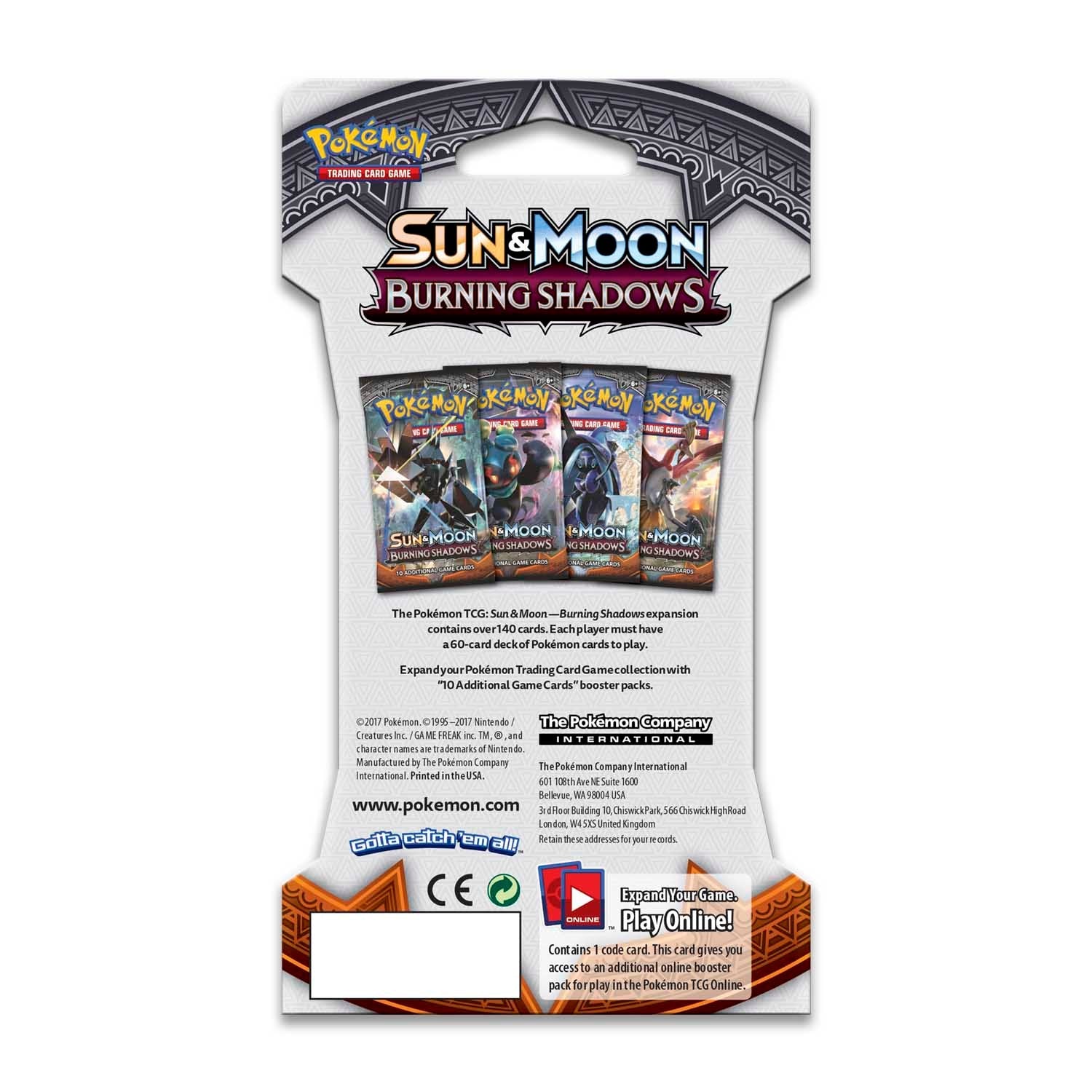 Pokémon TCG - Sun & Moon - Burning Shadows - Sleeved Booster Pack