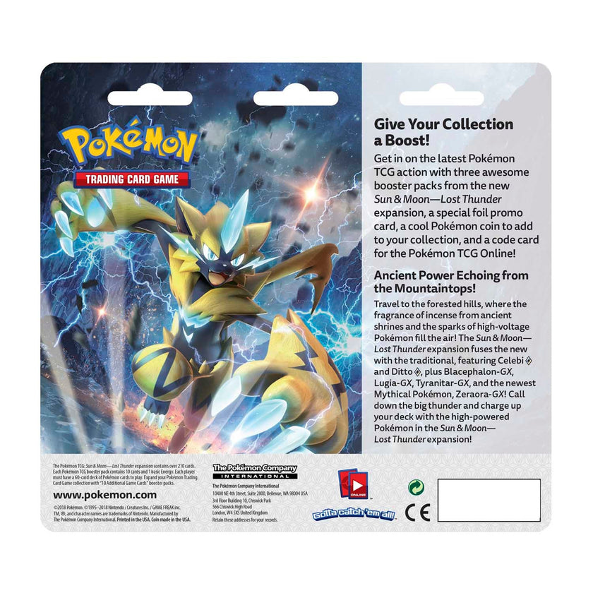 Pokémon TCG - Sun & Moon - Lost Thunder - 3 Packs Blister