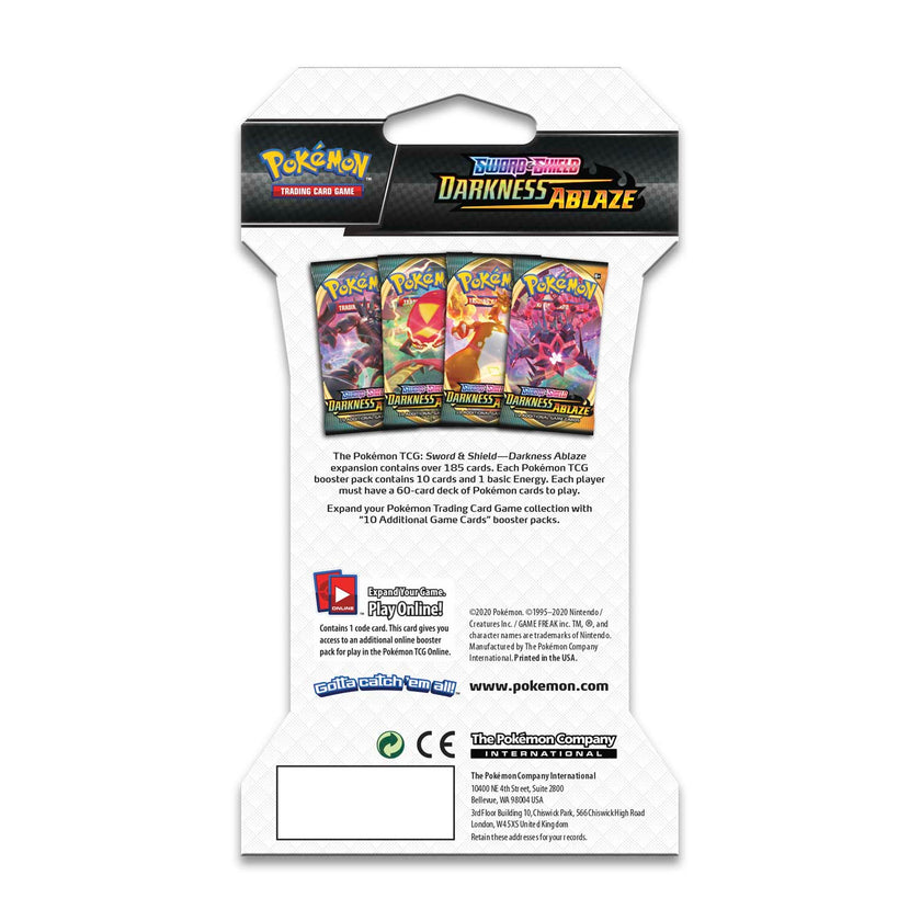 Pokémon TCG - Sword & Shield - Darkness Ablaze - Sleeved Booster Pack