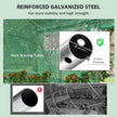 Outsunny 19.5' x 10' x 7.5' Walk-in Tunnel Greenhouse with 3 Roll-Up Doors and Large Mesh Windows, Outdoor Green House, Plant Hot House Tent with Galvanized Steel Frame, Green