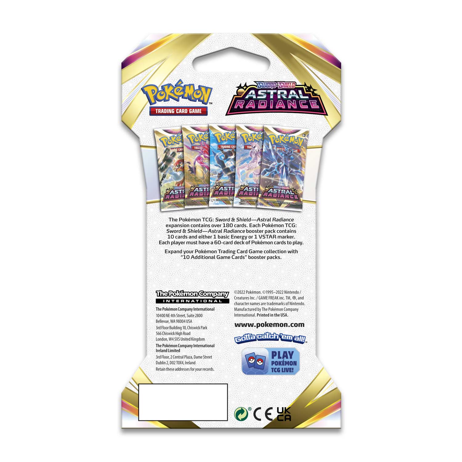Pokémon TCG - Sword & Shield - Astral Radiance - Sleeved Booster Pack