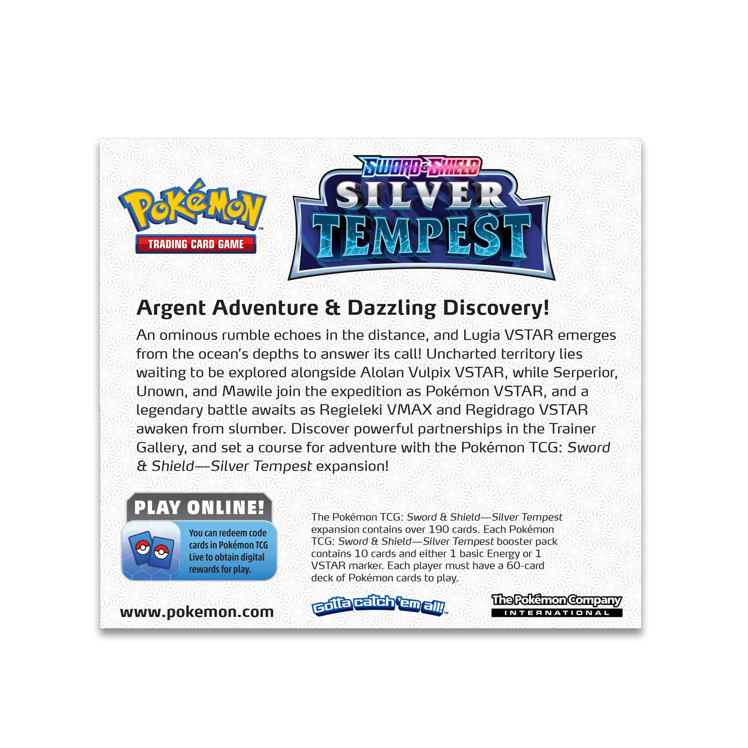Pokémon TCG - Sword & Shield - Silver Tempest - Booster Box