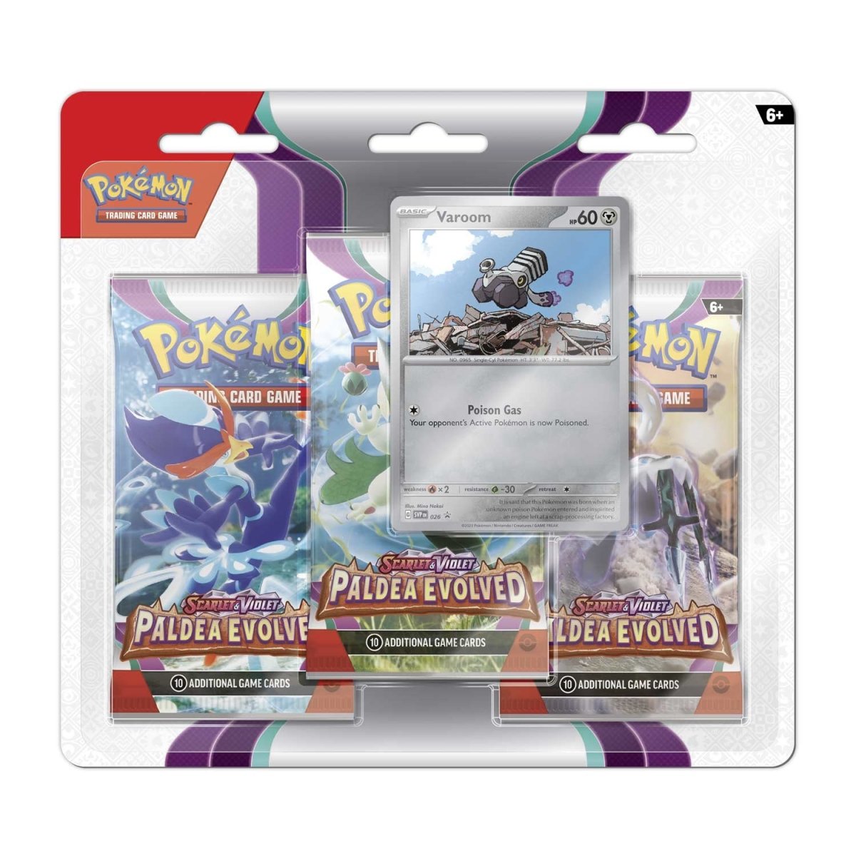 Pokémon TCG - Scarlet & Violet - Paldea Evolved - 3 Packs Blister (Varoom)