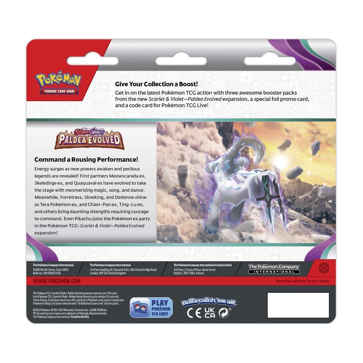 Pokémon TCG - Scarlet & Violet - Paldea Evolved - 3 Packs Blister (Varoom)