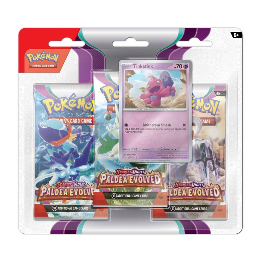 Pokémon TCG - Scarlet & Violet - Paldea Evolved - 3 Packs Blister (Tinkatink)