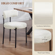 Avery 4 Pieces Modern Dining Chairs with Corduroy Upholstery-Beige