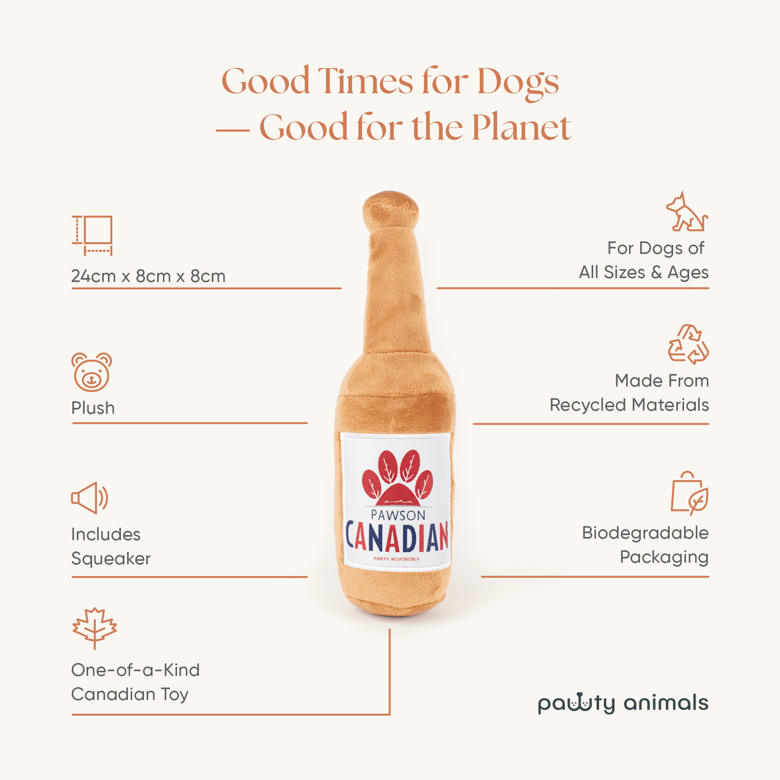 Pawson Canadian Dog Toy (Back in Stock MAY 2026)