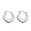 Boucles d'oreilles créoles carrées et arrondies MARIYA, Argent