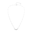 Chaîne en argent perlée KIMI avec pendentif en zircone pavé délicat.