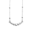 Chaîne en argent perlée KIMI avec pendentif en zircone pavé délicat.