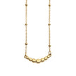 Chaîne dorée perlée KIMI avec pendentif en zircone pavé délicat.