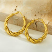 CARWYN Knotted Rope Hoop Gold Earrings