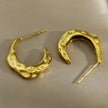 Boucles d'oreilles SADE Mini Hoop en or avec finition martelée