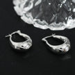 ARINA Chunky Shaped Hoops Silver