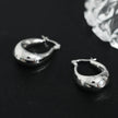 ARINA Chunky Shaped Hoops Silver