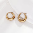 AMBER Chunky Hoop Gold Earrings