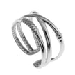 Bague en argent MIRANDA à trois anneaux entrelacés.