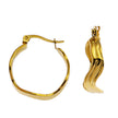 Boucles d'oreilles créoles ondulées GIZA 'Shape & Form'