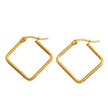 Boucles d'oreilles carrées REILYNN. En or et argent.