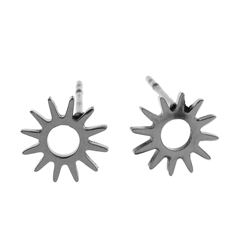 Style EDLA : Boucles d'oreilles créoles 'Nuit étoilée' Argent