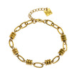 Bracelet fantaisie KAMA avec maillons ovales et perles assemblées