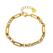 CLICHY Multi Shaped Linked & Beaded Statement Bracelet