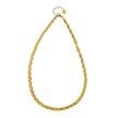 TARA Gold: Intertwined Herringbone Snake Skin Textured Necklace.