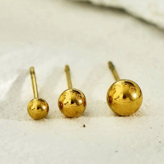 DESTINY 3-Pair Rounded Bead Classic Stud Set