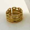 ORIA Triple Banded Stacked Ring