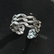 PAIGE: Triple Stacked Wavy Silver Ring