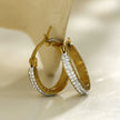 YARA : Boucles d'oreilles créoles en zircone 'Pavé All the Way' (petite taille) Or