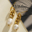 Boucles d'oreilles pendantes en perles d'eau douce naturelles CATH.