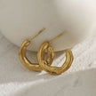 BACOLA: Sculptured Lines Hoop Earrings