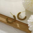Boucles d'oreilles en forme de cercle en or à texture riche de KUMASI