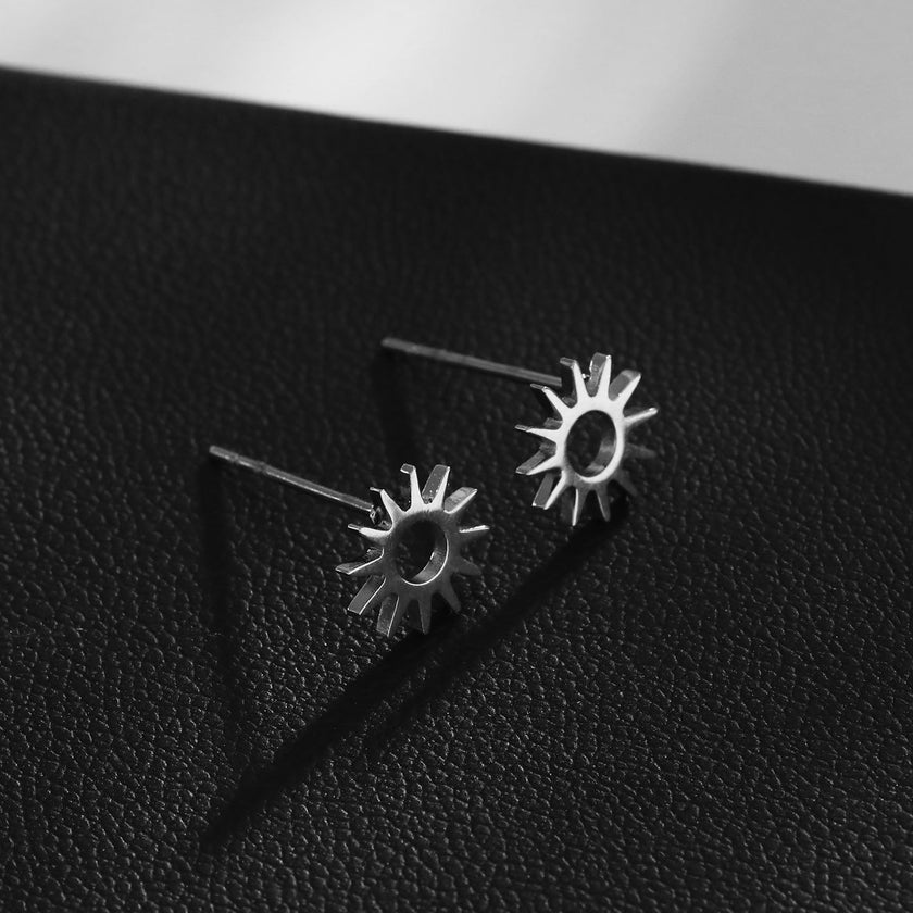 Style EDLA : Boucles d'oreilles créoles 'Nuit étoilée' Argent