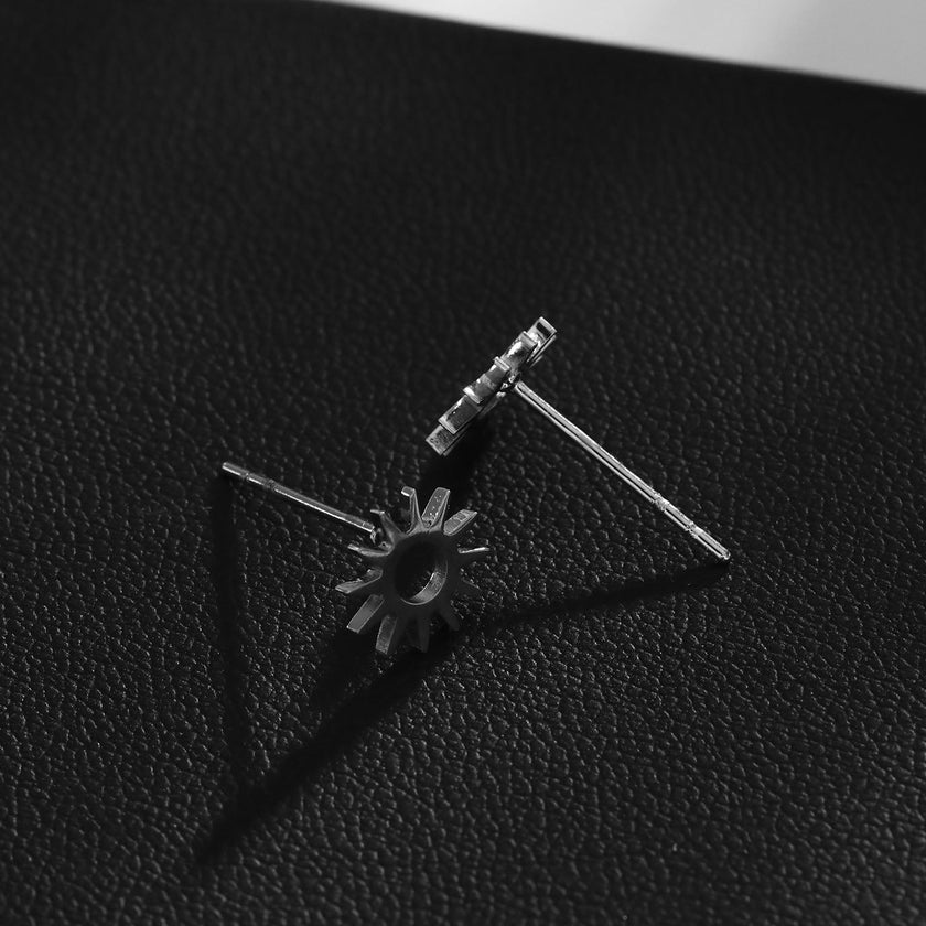 Style EDLA : Boucles d'oreilles créoles 'Nuit étoilée' Argent
