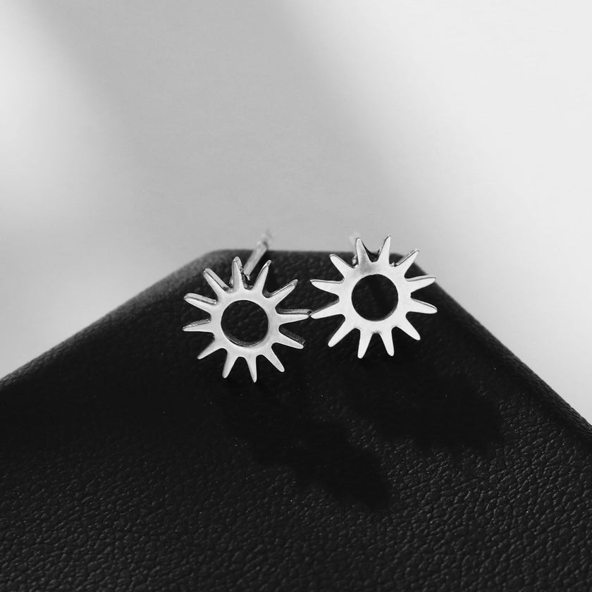 Style EDLA : Boucles d'oreilles créoles 'Nuit étoilée' Argent