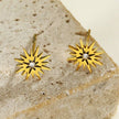 AMNISTY: 'Brilliant Star' Zirconia Stud Earrings Gold
