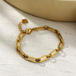 CALAIS Delicate Statement Paper-Clip Link Chain Bracelet