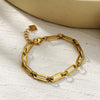 CALAIS Delicate Statement Paper-Clip Link Chain Bracelet