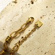 Bracelet fantaisie KAMA avec maillons ovales et perles assemblées